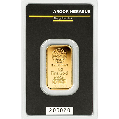 argo heraeus gold bar 10g
